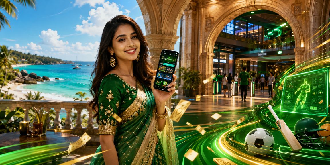 সেন্ট মার্টিন দ্বীপে সমুদ্রের পাশে শাড়ি পরা নারী dafabet মোবাইলে ক্যাশব্যাক বোনাস চেক করছেন